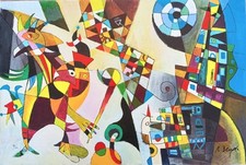 Miljenko Bengez - Serigrafia materica originale numerata e firmata