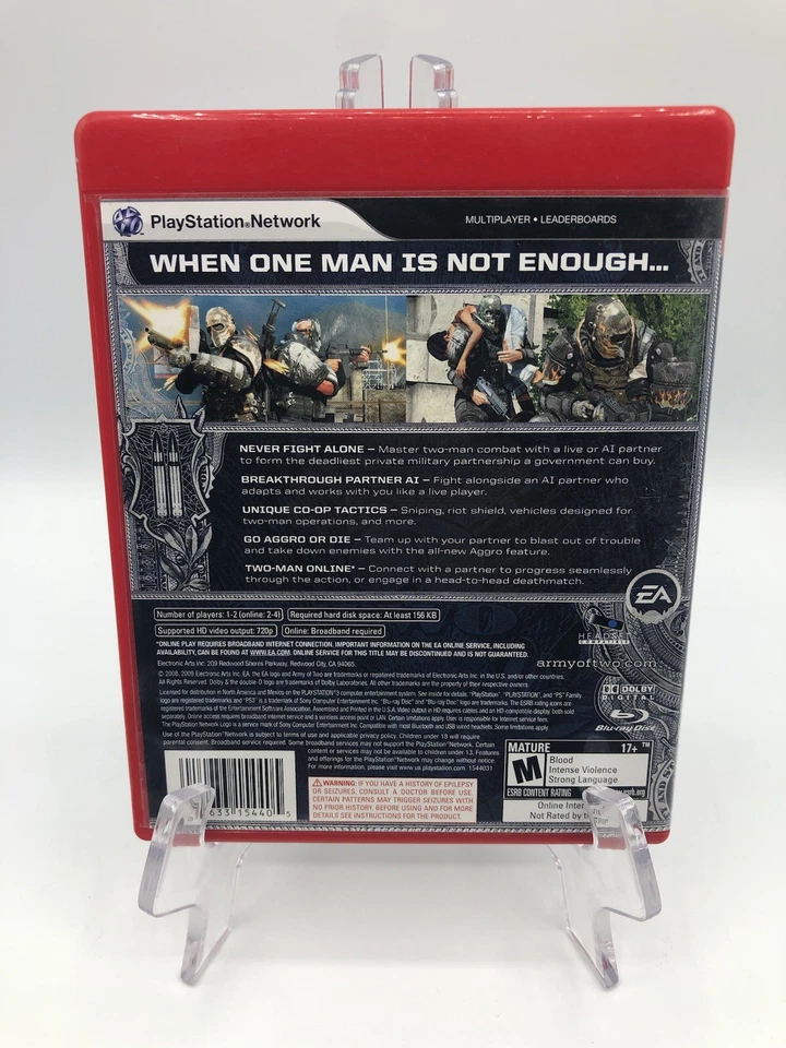 Army of Two (Sony PlayStation 3, 2008) PS3 CIB Complete w/ Manual Tested - Image 3 of 4