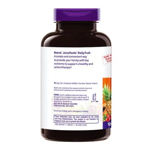 Natrol Juice Festiv Vitaminas de Frutas y Verduras - 240 Cápsulas Foto 2 de 2