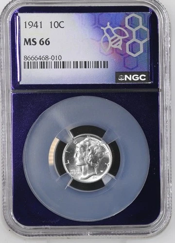1941 Mercury Dime NGC MS66 TraderBea Purple Core