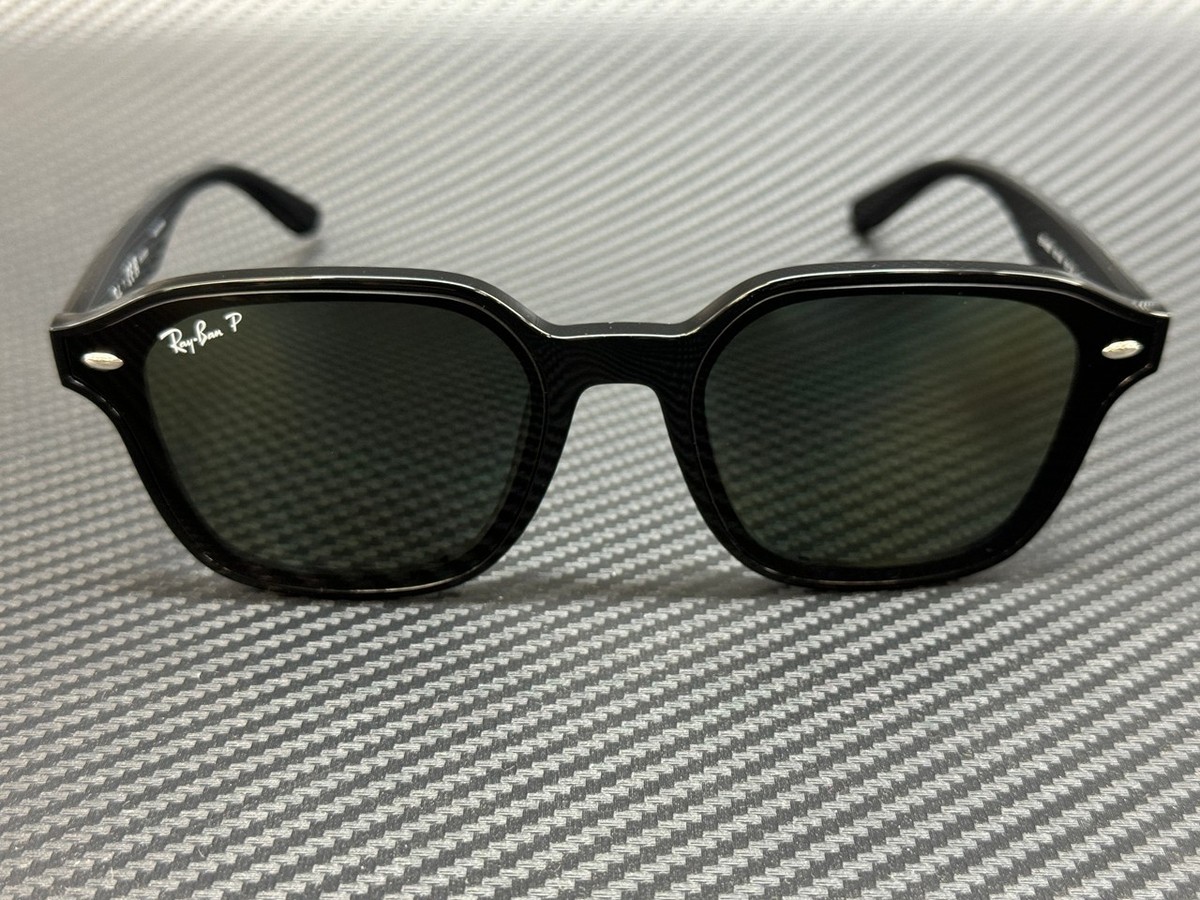 RAY BAN RB4458D 601 9A Black Green Polarized Unisex 65 mm