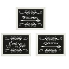 3-Piece Farmhouse Wedding Sign Set   Reception, Cards  Gifts, Wedding Direct...