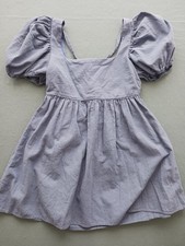 Altar'd State Women's Dress Size S Fit & Flare Mini Gray Solid Boho