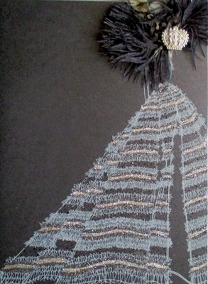 Papyrus Elegant 3D Zang Toi Crown Feather Blank Any Occasion Greeting Card