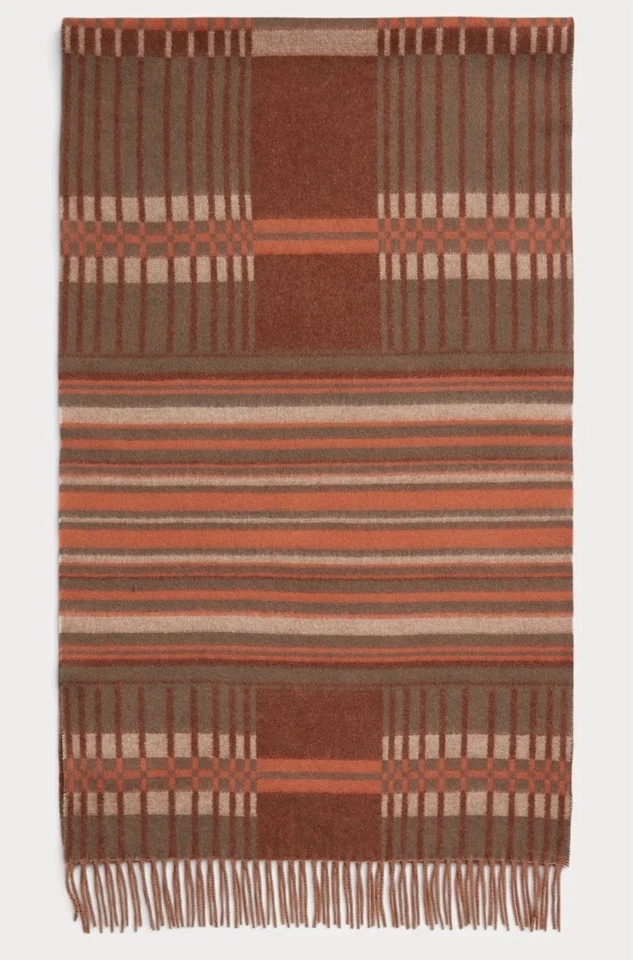 Bufanda Jacquard Lana-Cachemira Nueva con Etiquetas $345 RRL por Ralph Lauren Talla 177x50 cm Foto 4 de 4