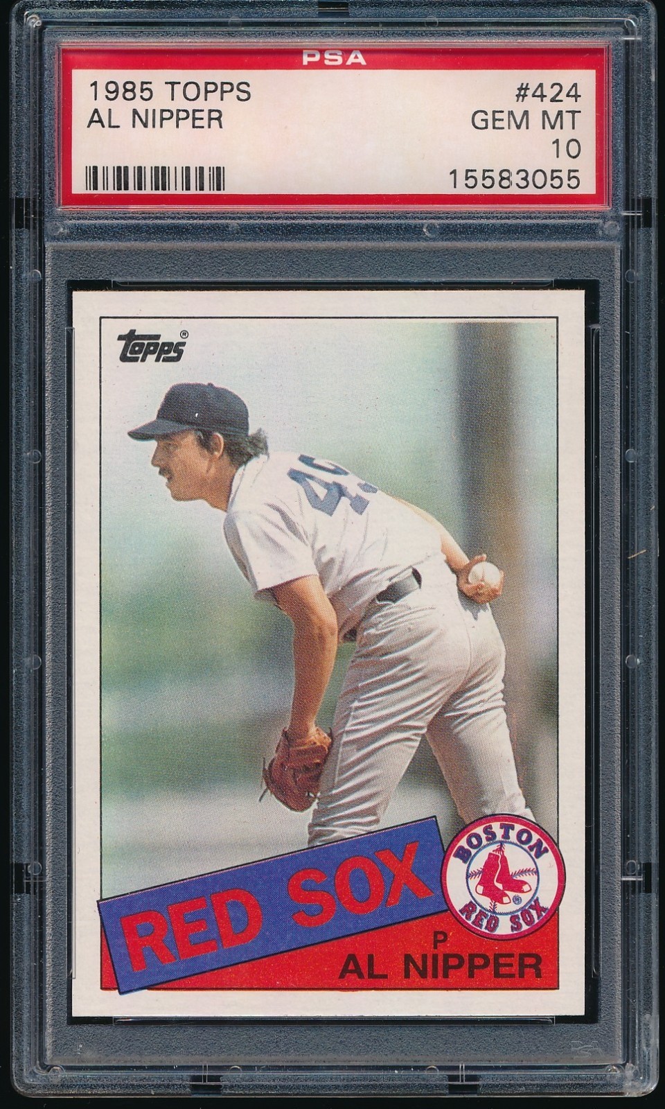 1985 Topps Al Nipper #424 RC Rookie Red Sox PSA 10 Gem Mint POP 18