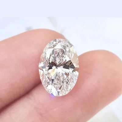 5 Ct Lab Grown Diamond Oval Cut VVS1 Clarity D Color Loose Diamond Certified