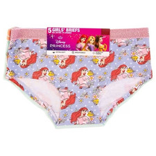 Disney Princess Girls Brief Underwear 5 Pack Size 6 Multicolor Cotton Stretch