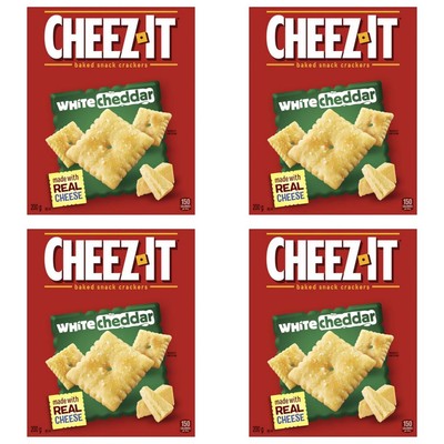 Cheez-It Baked Snack Crackers White Cheddar Flavor, 200g (4 Pack)