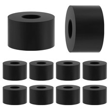 10Pcs Multi-Purpose Rubber Spacers 1 Inch OD X 3/8 Inch ID X 3/5 Inch Thickness,