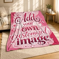 Custom Photo Coral Fleece Blanket Personalized Design