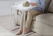 2 x Portable Multipurpose Folding Desk Table - White TV dinner puzzles 