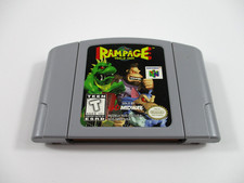 RAMPAGE WORLD TOUR Nintendo 64 N64 Game Cartridge Authentic!