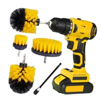 Drill Brushes Set 3pcs Tile Grout Power Scrubber Cleaner Spin Tub Shower Wall