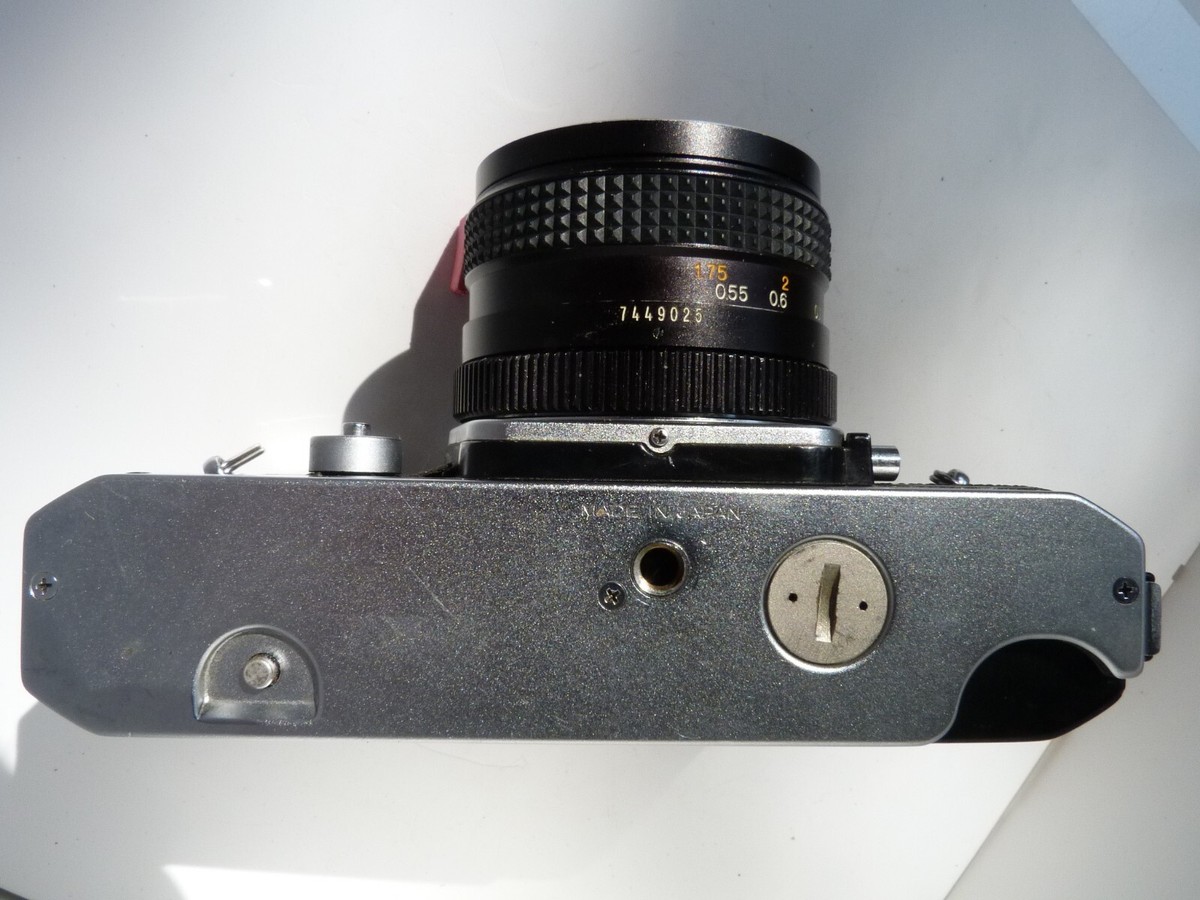 VINTAGE Konica Autoreflex T3 Chrome SLR Camera, Hexanon AR 50/1.7