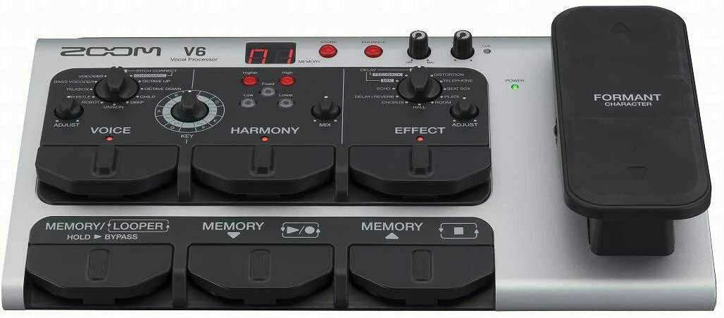 ZOOM V6 Vocal Processor Looper Formant Octave Pitch Correct