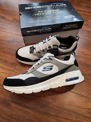 Skechers Skech-Air Court Yatton 232648 Mens Sz 13 Gray Lifestyle Sneakers Shoes