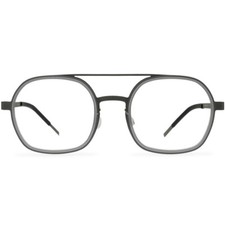 Aviator Glasses for Men Women Acetate Rim Thin Metal Eyeglasses Frame Gray Grey