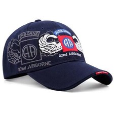 82nd Airborne Hat With Wings - U.S. Army Blue With Jump Wings Baseball Cap Hat