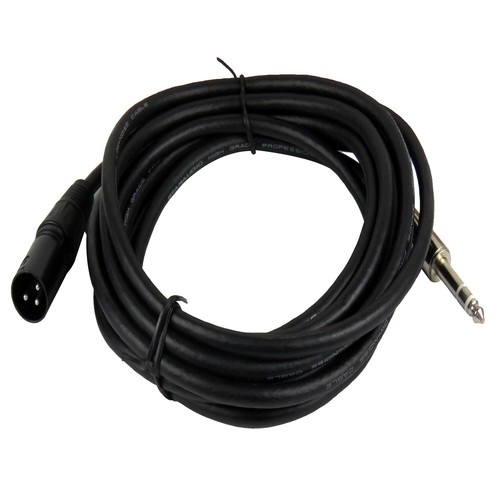 Cable de altavoz PA DJ 15 FT XLR 3 pines macho a 6,35 mm 1/4" estéreo mono blindado - Imagen 12 de 12
