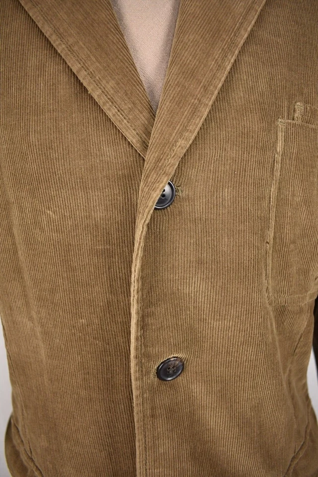Daniel Cremieux 纯棕色 100% 棉灯芯绒三扣夹克 尺寸:XL — 第 2/4 张图片
