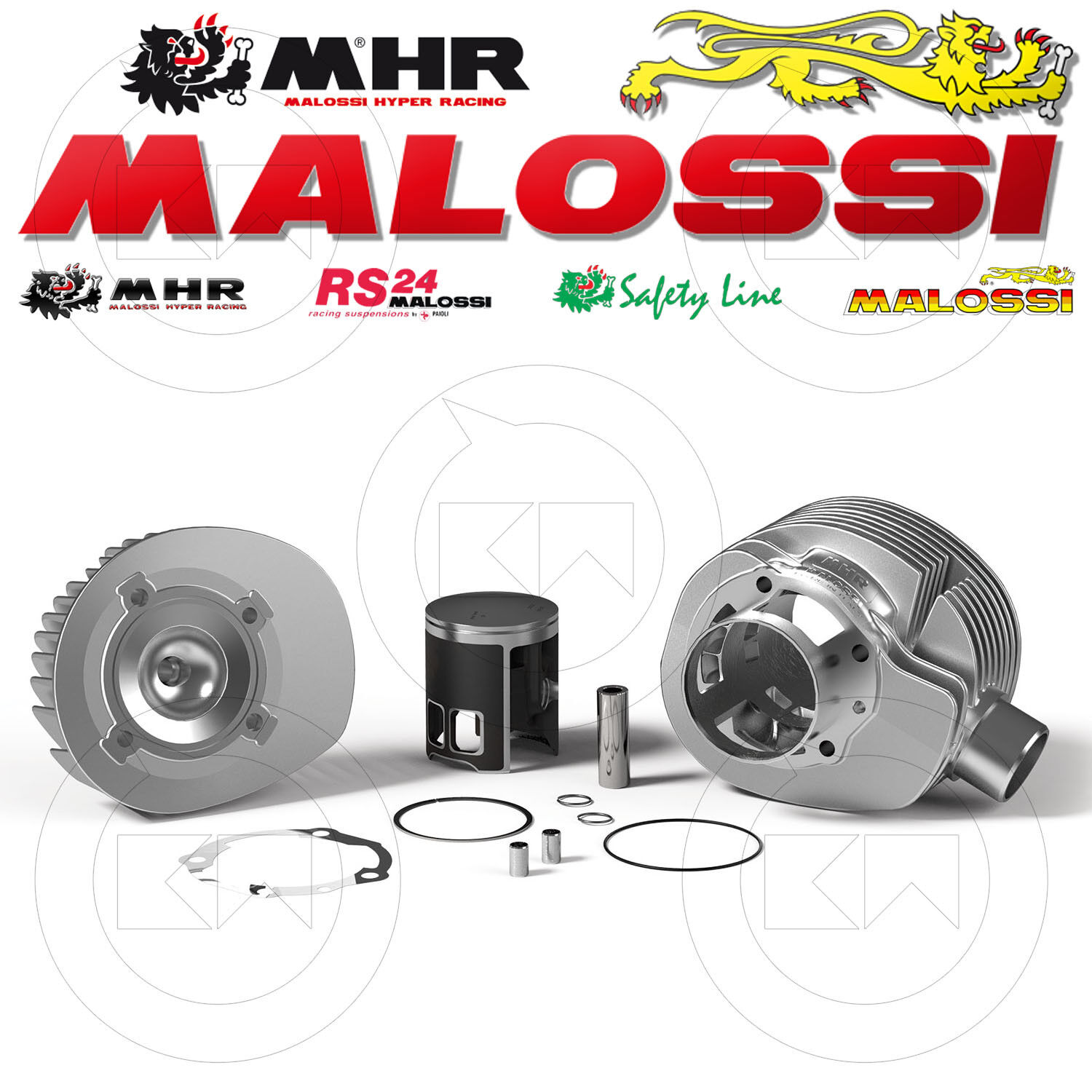 Malossi 3116349 Processing MHR Max 80% OFF Ø68 It is very popular 5 CVF2 Aluminum VESPA 210cc