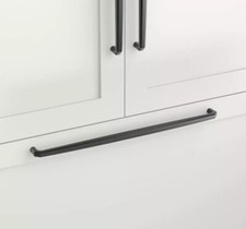 Signature Hardware 18" Ponderay Brass Appliance Pull - Matte Black