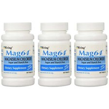 Mag64 Magnesium Supplement Tablets 60 Count Pack Of 3 Bone Nerve Support