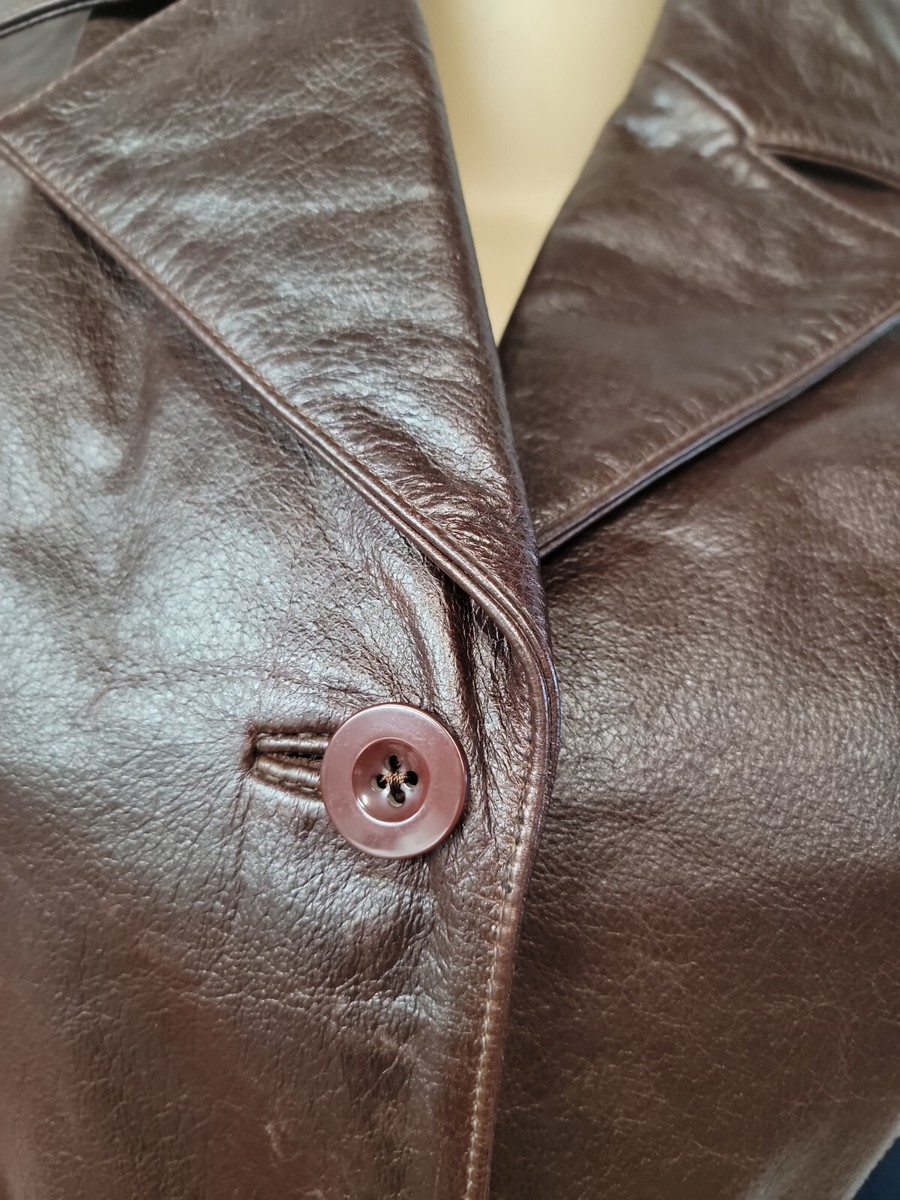VINTAGE 80's RARE Genuine Leather Knit sleeves Womens UNLINED