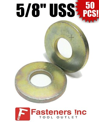 #ad Qty 50 5 8quot; Extra Thick Flat Washers USS Grade 8 Hardened Washer MCX Mil Carb $42.01