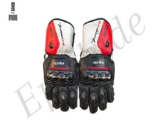 APRILIA NEW DESIGN LEATHER RACING GLOVES ARMOR RIDING CE APPROVED FOR MEN BIKERS