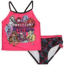 Monster High 2 Piece Swimsuit Girl Size 7/8 10/12