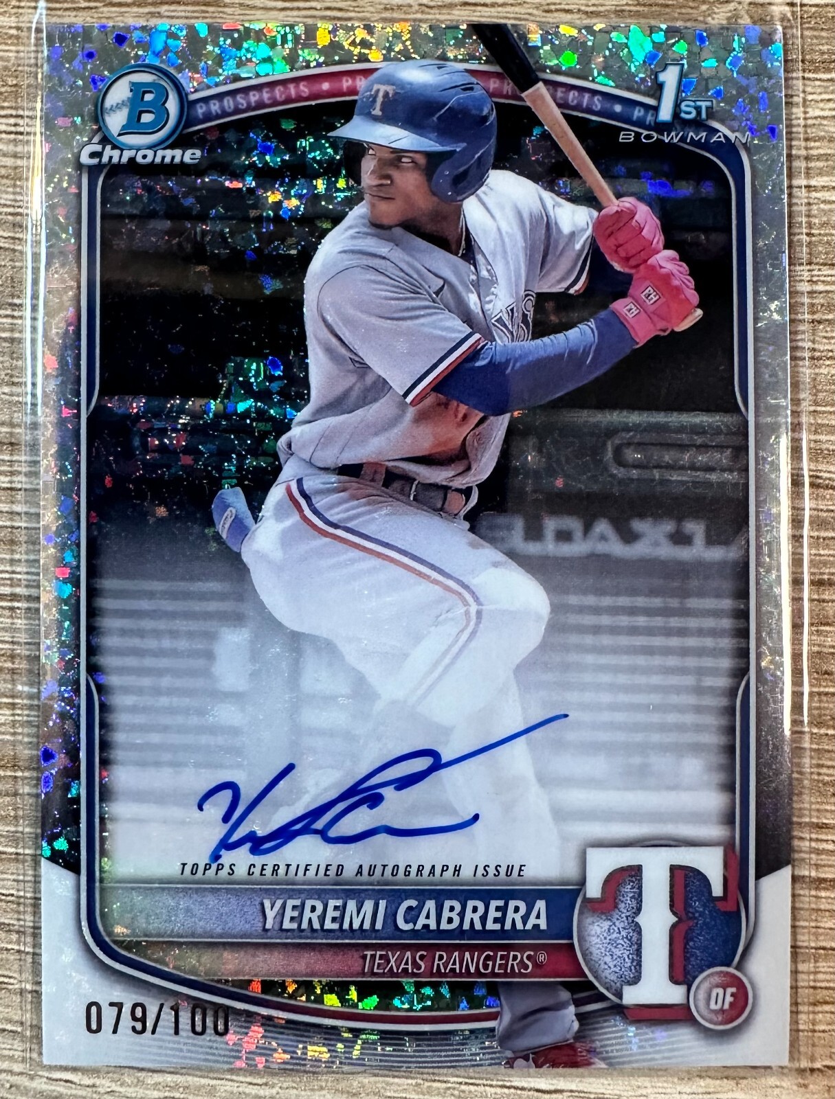 YEREMI CABRERA 2025 1ST BOWMAN CHROME MINI DIAMOND SP AUTO #079/100 #CPA-YC