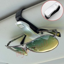 Silver Style Car Sun Visor Sunglass Eye Glasses ID Card Clip Holder Accessories
