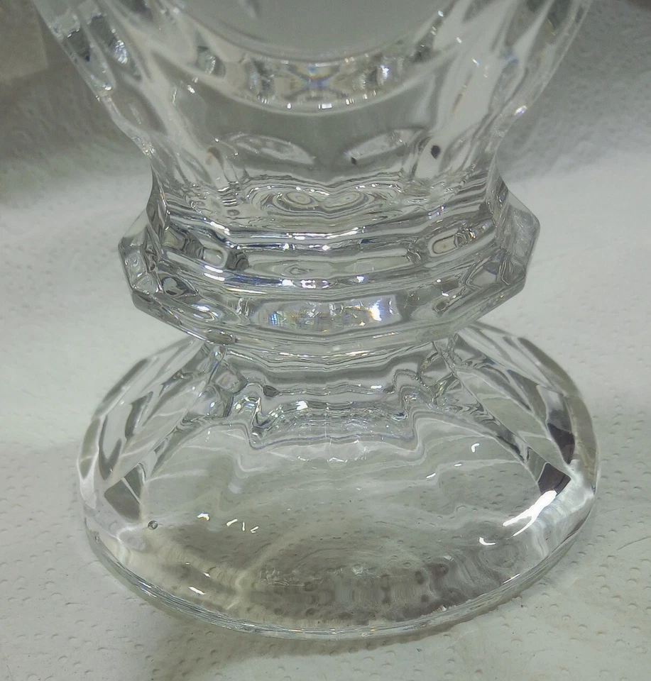 ancien DRAGEOIR Bonbonnière CRISTAL de bohème taillé ciselé décor floral XXeme - Photo 3/4