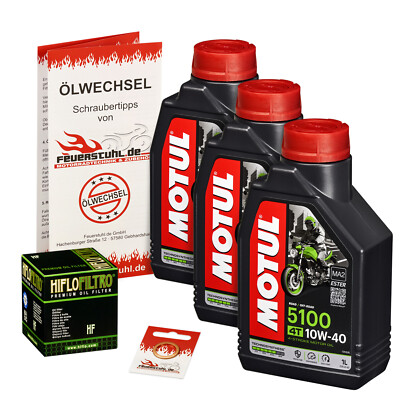 Honda CB 650 F (RC75) 14-16, Ölfilter + MOTUL 5100 Öl 10w40, Ölwechselset