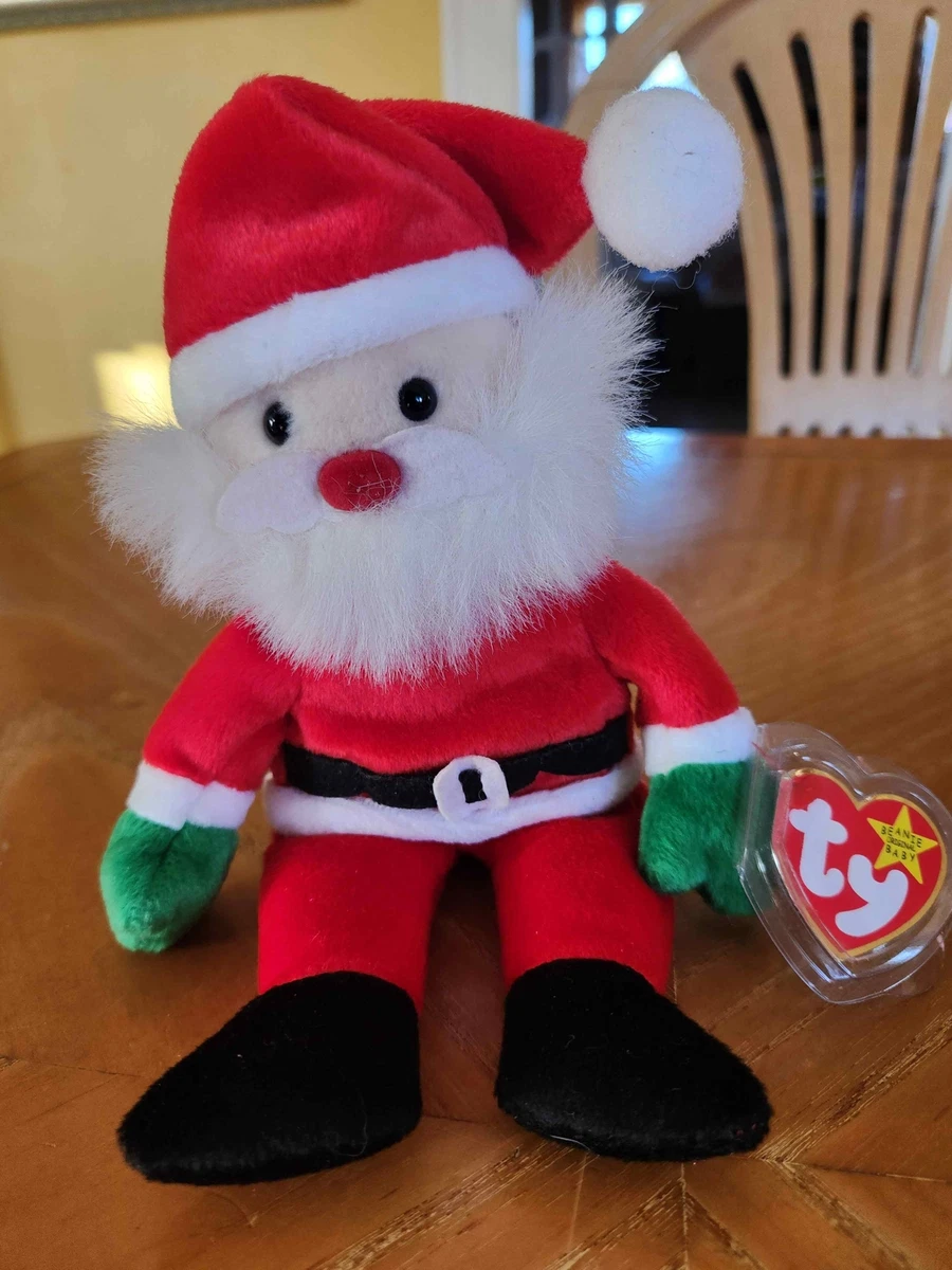 RETIRED Ty Santa beanie baby 1998 retired with errors