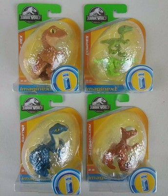 Lot of 4 Jurassic World Imaginext Dinosaurs T. Rex Compies Raptor Stygimoloch