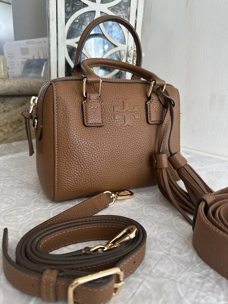 Tory Burch Thea Mini Leather Satchel in Brown