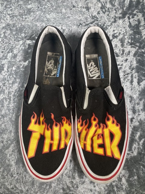 thrasher x vans slip on