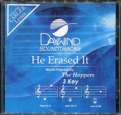 HE ERASED IT - THE HOPPERS - 3 KEY ACCOMPANIMENT TRACK - AUDIO CD