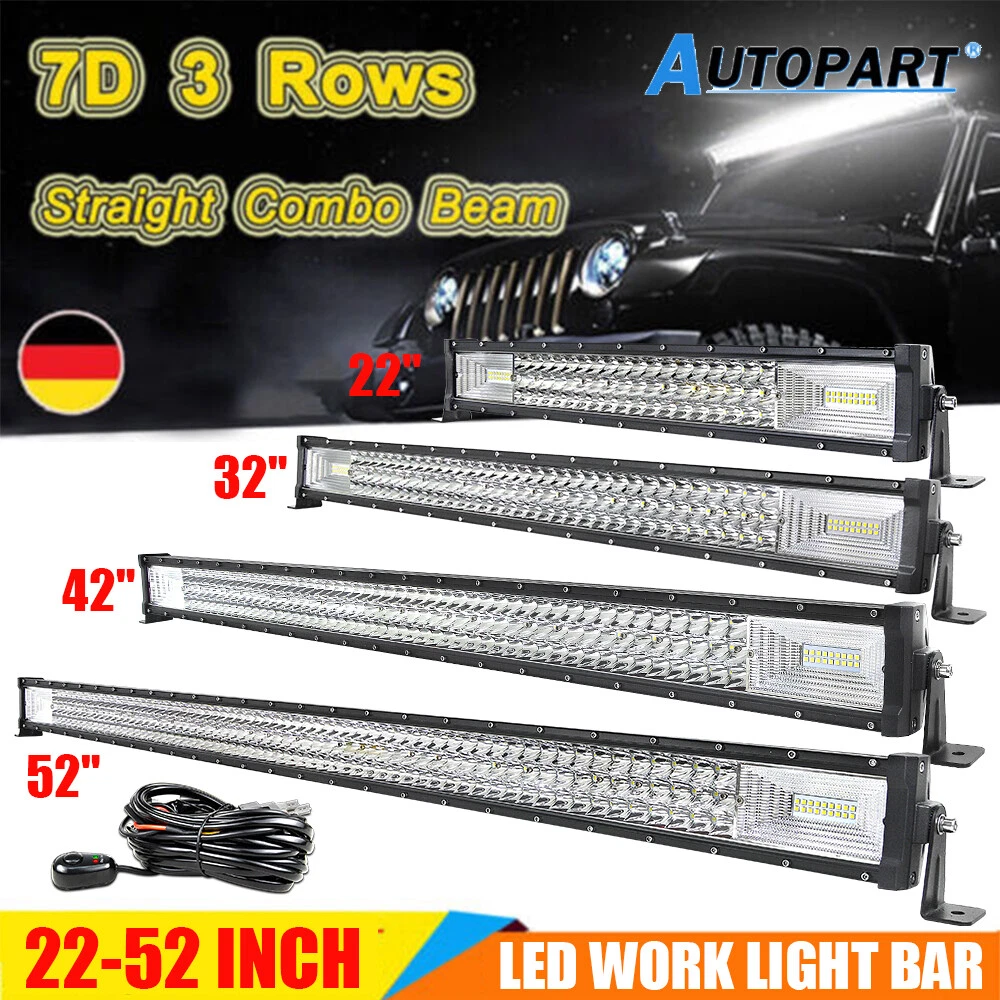 9 Zoll Rund LED Work Lightbar Lichtbalken Arbeitsscheinwerfer 12V