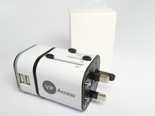 EU AU UK US To Universal World Travel AC Power Plug Convertor Adapter w/dual USB