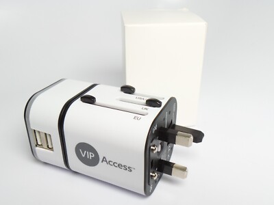 EU AU UK US To Universal World Travel AC Power Plug Convertor Adapter w/dual USB