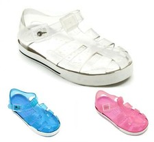 Kids Girls Flat Jelly Sandlas Child Buckle Summer Holiday Beach Party Flip Flops