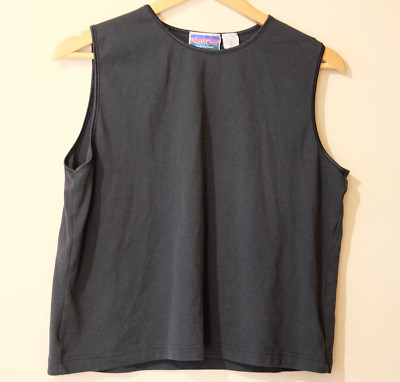 North Crest Tank Top Black Crew Neck Stretch Size XL #p74-6