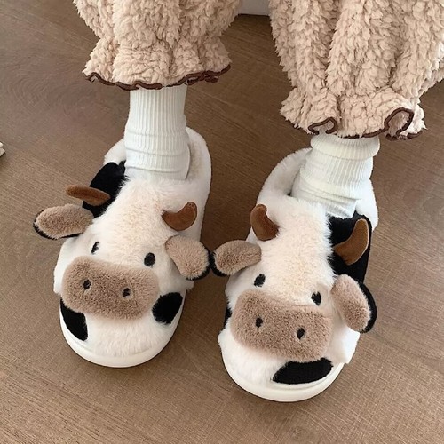 Lindas pantuflas para gatos niñas mullidas animales diapositivas dibujos animados mujeres hogar divertidos zapatos acogedores - Imagen 155 de 156