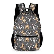 French Bulldog Backpack for Kids Girls Boys School, 16 Inches Cute French Bul...