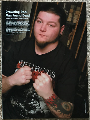 DAVE WILLIAMS / DROWNING POOL - 2002 full page UK magazine poster