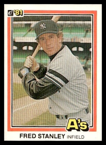 1981 Donruss #585 Fred Stanley Oakland Athletics Baseball card - 第 1/2 張圖片